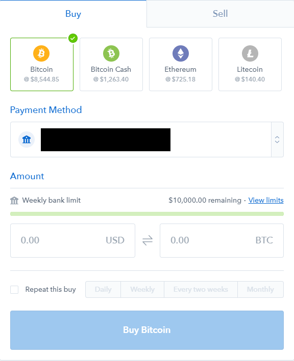 coinbase buy cryptocurrency