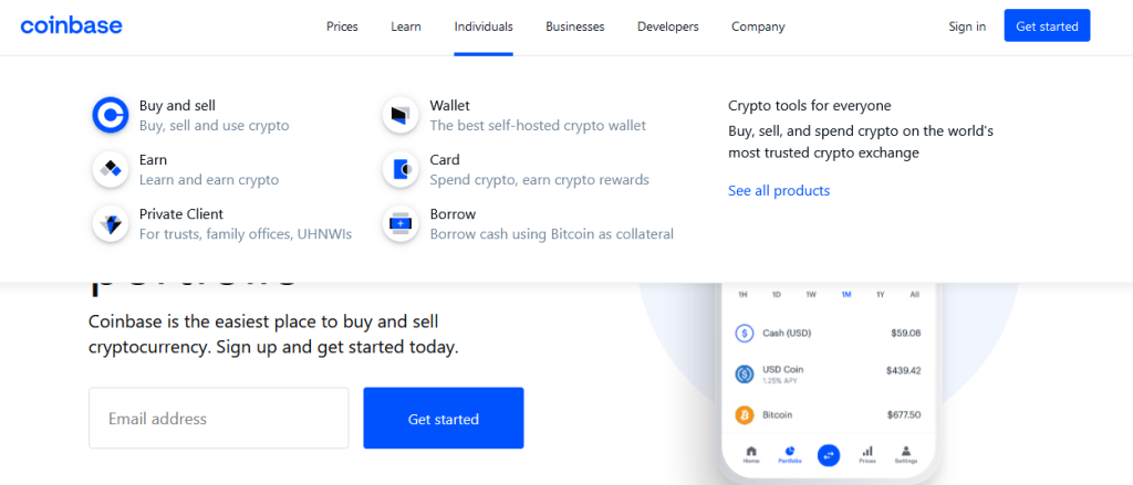 coinbase products