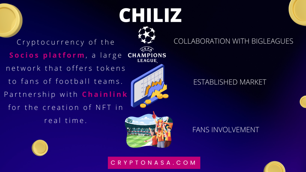 Chiliz - infographic summary sheet by Cryptonasa.com