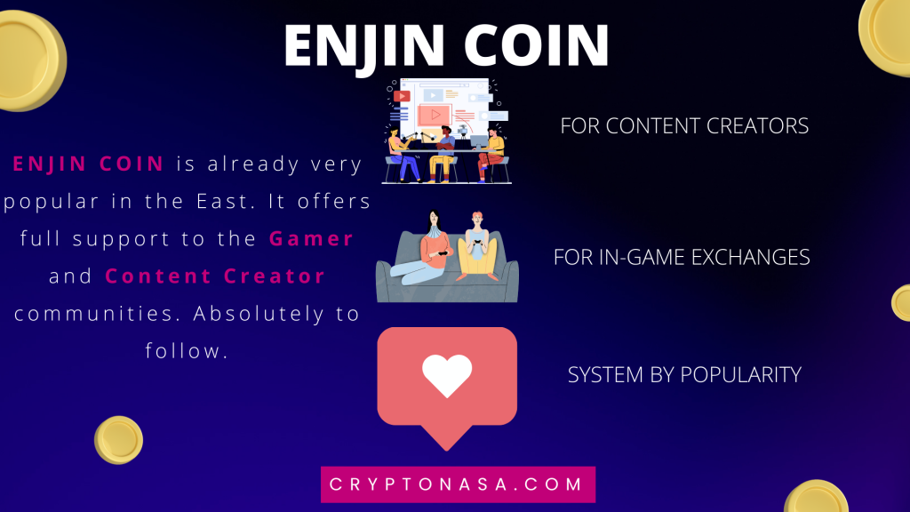 Enjin Coin - infographic summary sheet by Cryptonasa.com