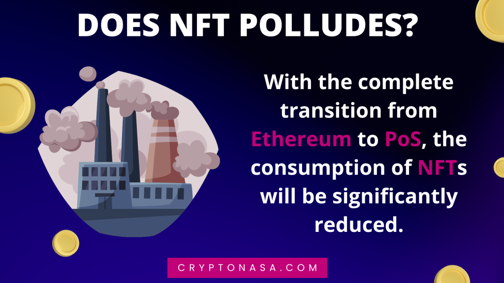 NFT pollution - infographic by Cryptonasa.com